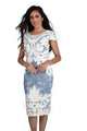 Adeline dress Blue / Offwhite - Dresses Boutique B.V.