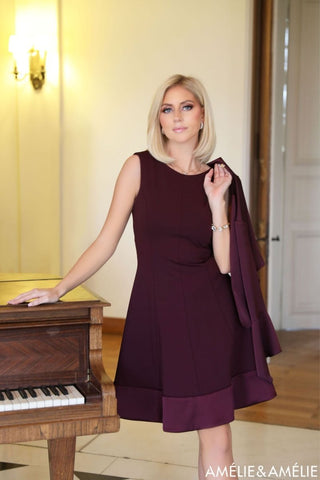 Abano dress Burgundy - Dresses Boutique B.V.