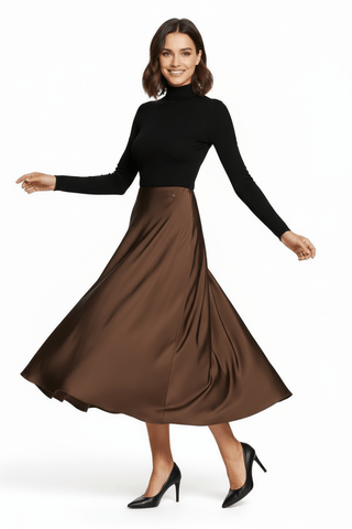 Alessia skirt Choco - Dresses Boutique B.V.