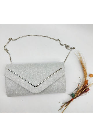 Ariela clutch Silver - Dresses Boutique B.V.
