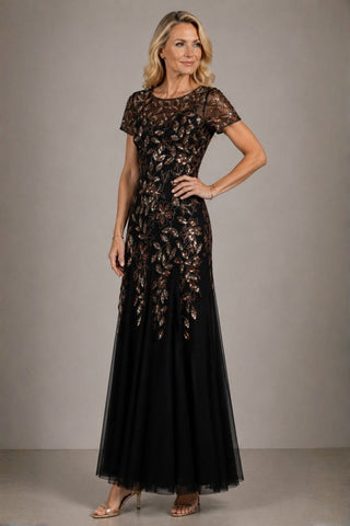 Bead Long Dress with Godets - Dresses Boutique B.V.