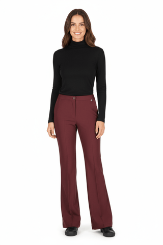 Bologna pantalon Bordeaux - Dresses Boutique B.V.