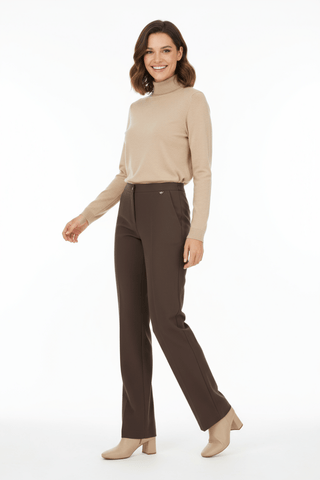 Bologna pantalon Choco - Dresses Boutique B.V.