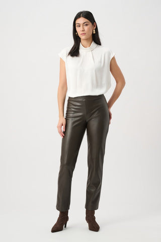 Bonded Leatherette Straight Pull - On Pants - Dresses Boutique B.V.