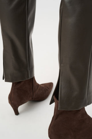 Bonded Leatherette Straight Pull - On Pants - Dresses Boutique B.V.