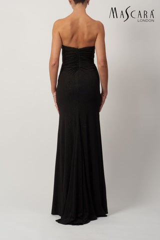 Bow tie off shoulder dress Black - Dresses Boutique B.V.