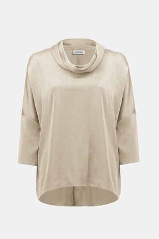 Boxy top with Cowl Collar Birch - Dresses Boutique B.V.