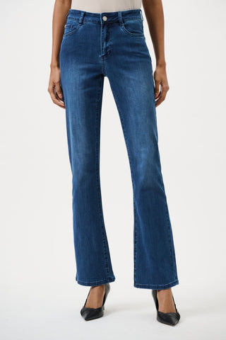 Brooke - Classic Bootcut Stretch Jeans Dark Denim Blue - Dresses Boutique B.V.
