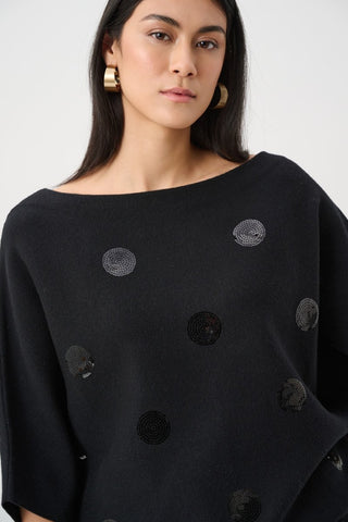 Brushed boxy embroidered sweater - Dresses Boutique B.V.