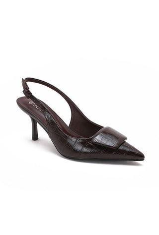 Carine sling back pump Dark Maroon - Dresses Boutique B.V.