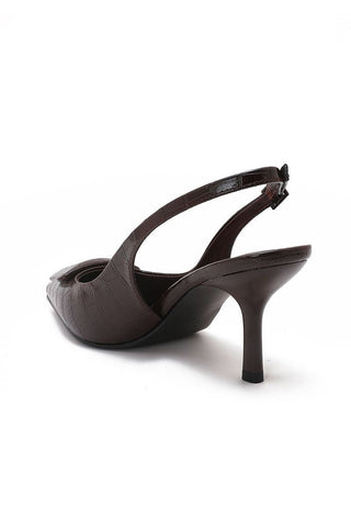 Carine sling back pump Dark Maroon - Dresses Boutique B.V.