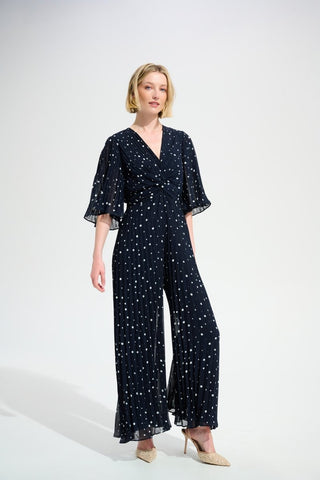Chiffon dot wide leg jumpsuit - Dresses Boutique B.V.