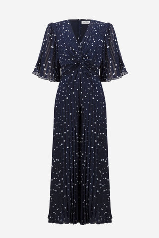 Chiffon dot wide leg jumpsuit - Dresses Boutique B.V.