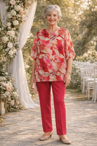 Chiffon flower top - Dresses Boutique B.V.