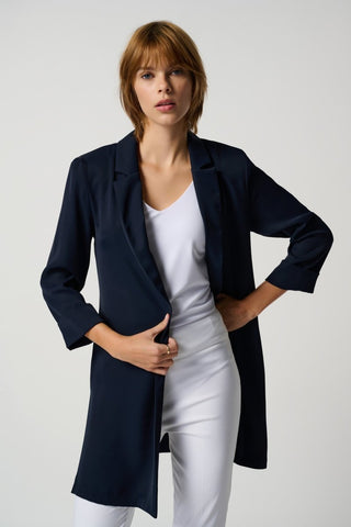 Classic long blazer Midnight blue - Dresses Boutique B.V.