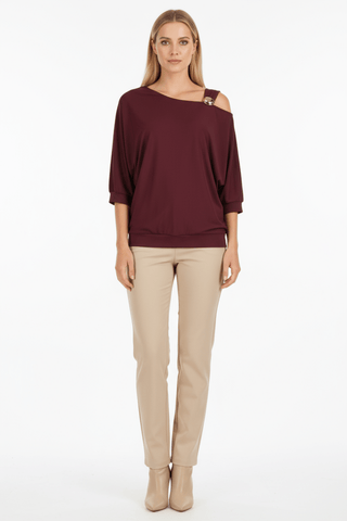 Courtrai top Bordeaux - Dresses Boutique B.V.