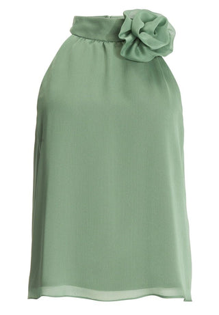 Crinkle chiffon flower top - Dresses Boutique B.V.