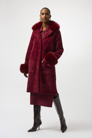 Fana cardi coat Merlot - Dresses Boutique B.V.