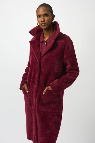 Fana cardi coat Merlot - Dresses Boutique B.V.