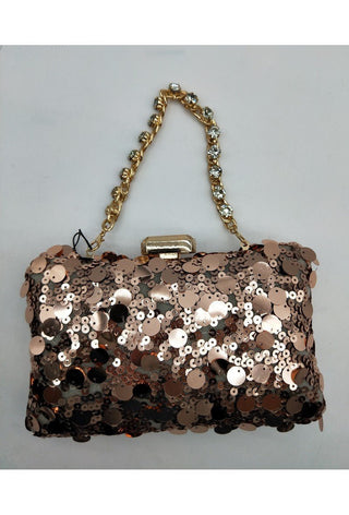 Fancy sequin clutch Champagne - Dresses Boutique B.V.