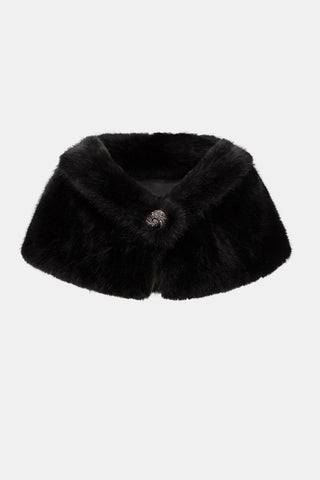 Faux Fur Shawl Collar Stole - Dresses Boutique B.V.