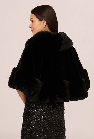 Faux fur cape AP1E211634 - Dresses Boutique B.V.