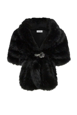 Faux fur cape X Black - Dresses Boutique B.V.