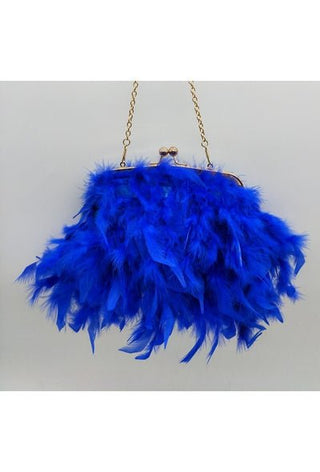 Feather X clutch Kobalt - Dresses Boutique B.V.