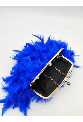 Feather X clutch Kobalt - Dresses Boutique B.V.