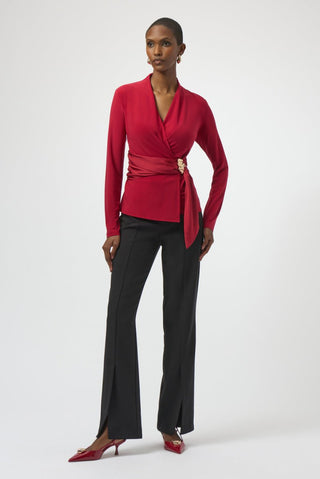 Fitted wrap top - Dresses Boutique B.V.