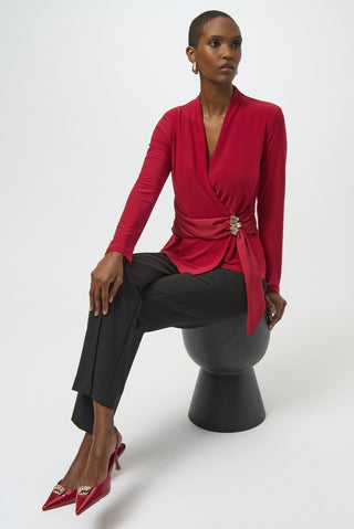 Fitted wrap top - Dresses Boutique B.V.