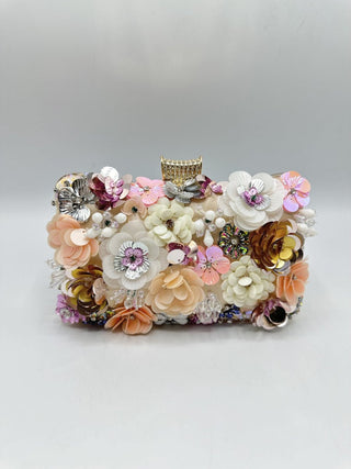 Flowera clutch Gold - Dresses Boutique B.V.