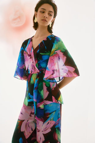 Flower peplum top - Dresses Boutique B.V.