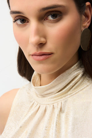 Foiled knit sleeveles top - Dresses Boutique B.V.