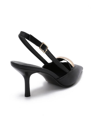 Francisca sling back pump Black - Dresses Boutique B.V.