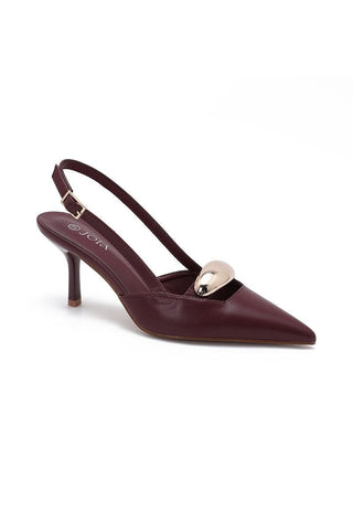 Francisca sling back pump Burgundy - Dresses Boutique B.V.