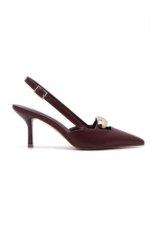 Francisca sling back pump Burgundy - Dresses Boutique B.V.