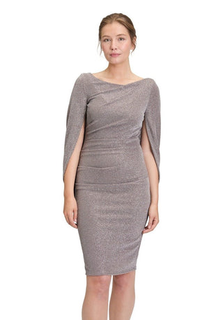 Gena dress Taupe / Silver - Dresses Boutique B.V.