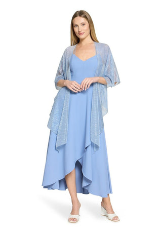 Glitter lurex stola Blue Silver - Dresses Boutique B.V.