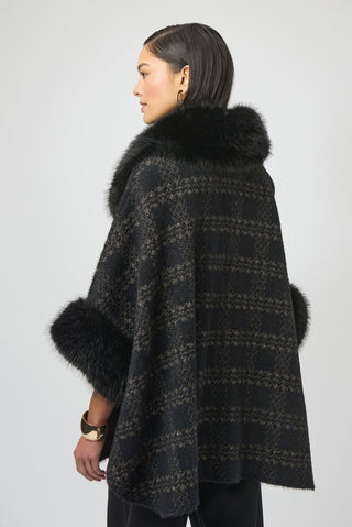 Jacquard Sweater Knit Cape - Dresses Boutique B.V.