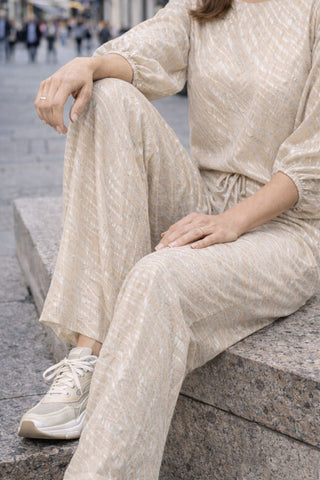 Ranu lurex pantalon Beige / Silver - Dresses Boutique B.V.