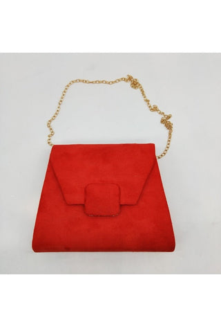 Larissa suede clutch Red - Dresses Boutique B.V.