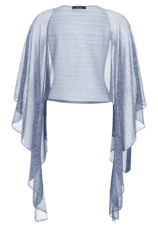 Lurex stola White / Blue - Dresses Boutique B.V.