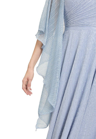 Lurex stola White / Blue - Dresses Boutique B.V.
