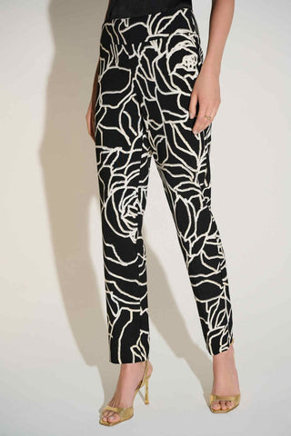 Lux Twill Foiled Floral Slim Fit Pants - Dresses Boutique B.V.