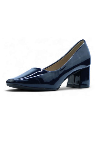 Mariana lak blok pump Navy - Dresses Boutique B.V.