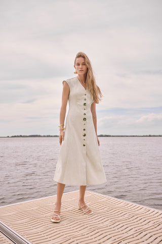 MelangeMillenniumFitAndFlareDress_Natural_1