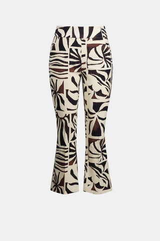 Millennium Tropical Print Flared Pull - On Pants - Dresses Boutique B.V.