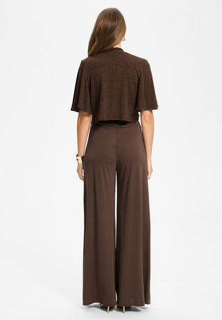 Minala glitter cardi Chocolate Brown - Dresses Boutique B.V.