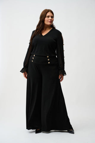 Moss Crepe Knit Flared Pants - Dresses Boutique B.V.